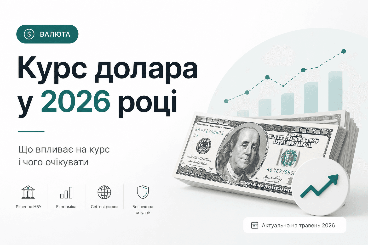 Курс долара у 2026 році: що впливає і чого очікувати